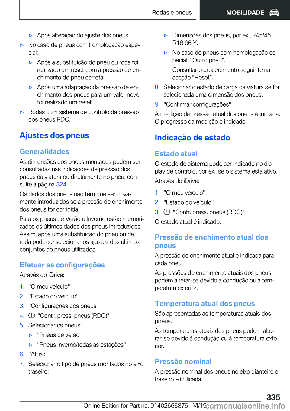 BMW X4 M 2020  Manual do condutor (in Portuguese) 'x�A�p�ó�s��a�l�t�e�r�a�
