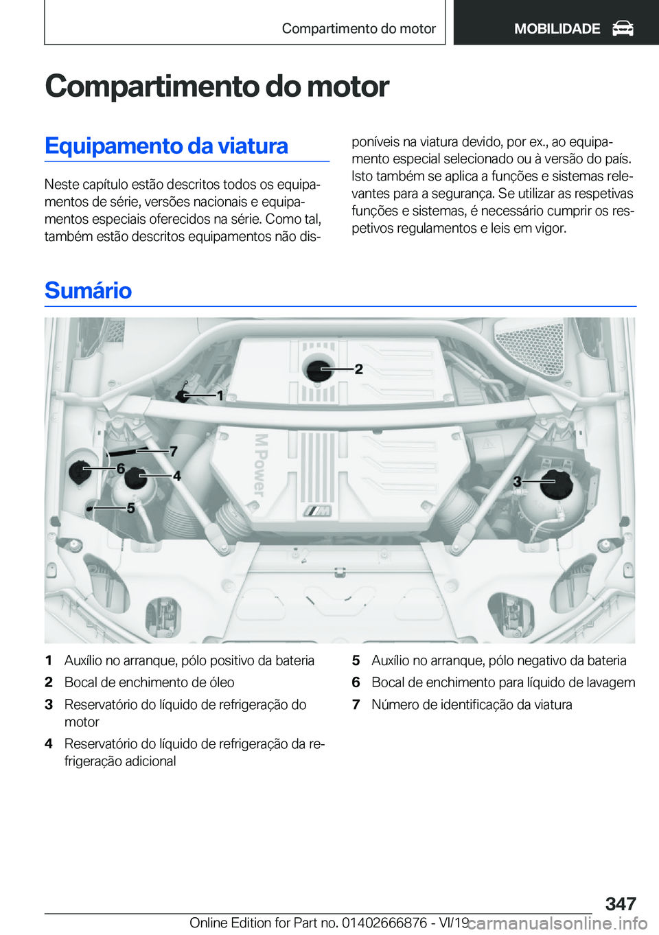 BMW X4 M 2020  Manual do condutor (in Portuguese) �C�o�m�p�a�r�t�i�m�e�n�t�o��d�o��m�o�t�o�r�E�q�u�i�p�a�m�e�n�t�o��d�a��v�i�a�t�u�r�a
�N�e�s�t�e��c�a�p�
