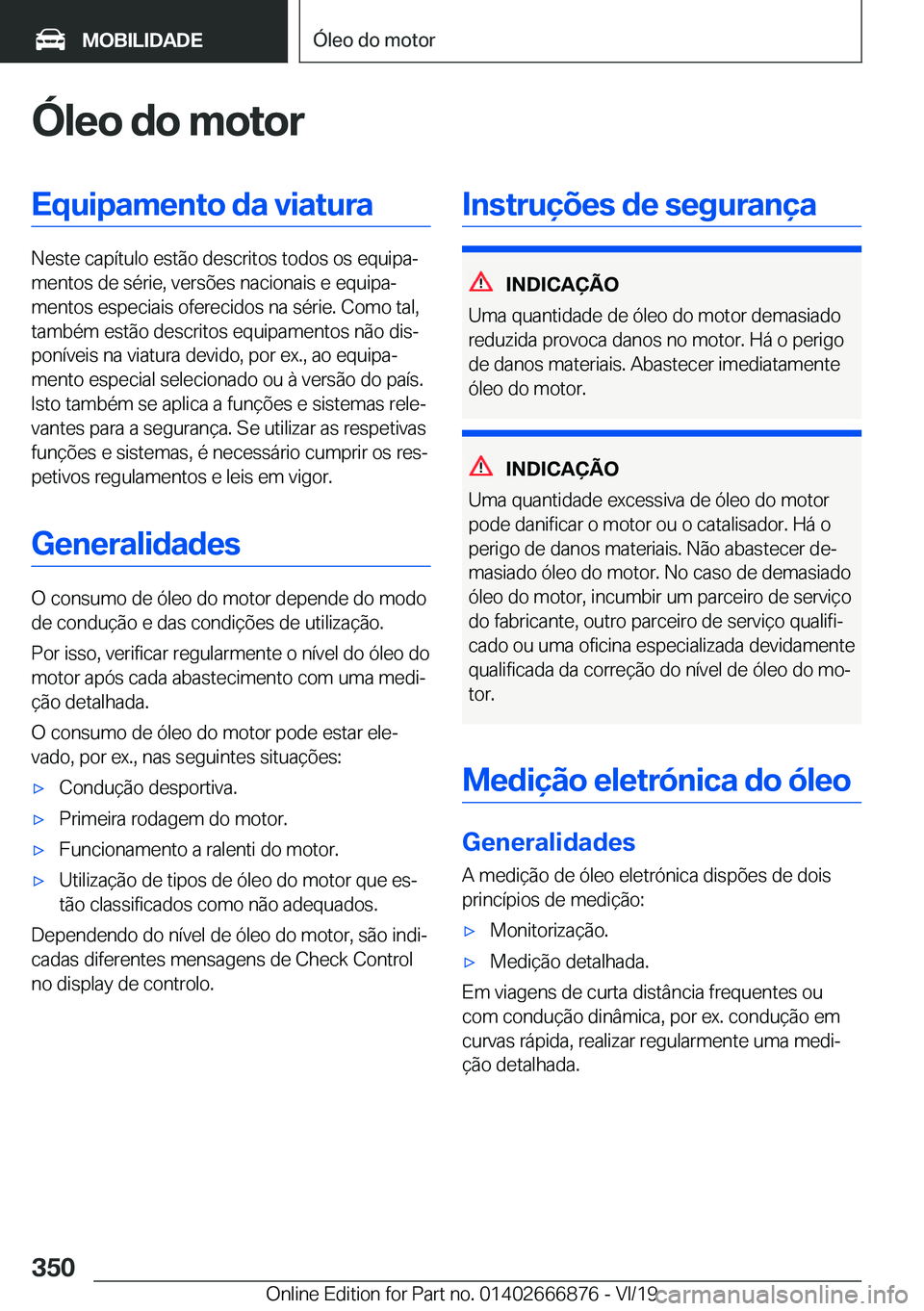 BMW X4 M 2020  Manual do condutor (in Portuguese) �