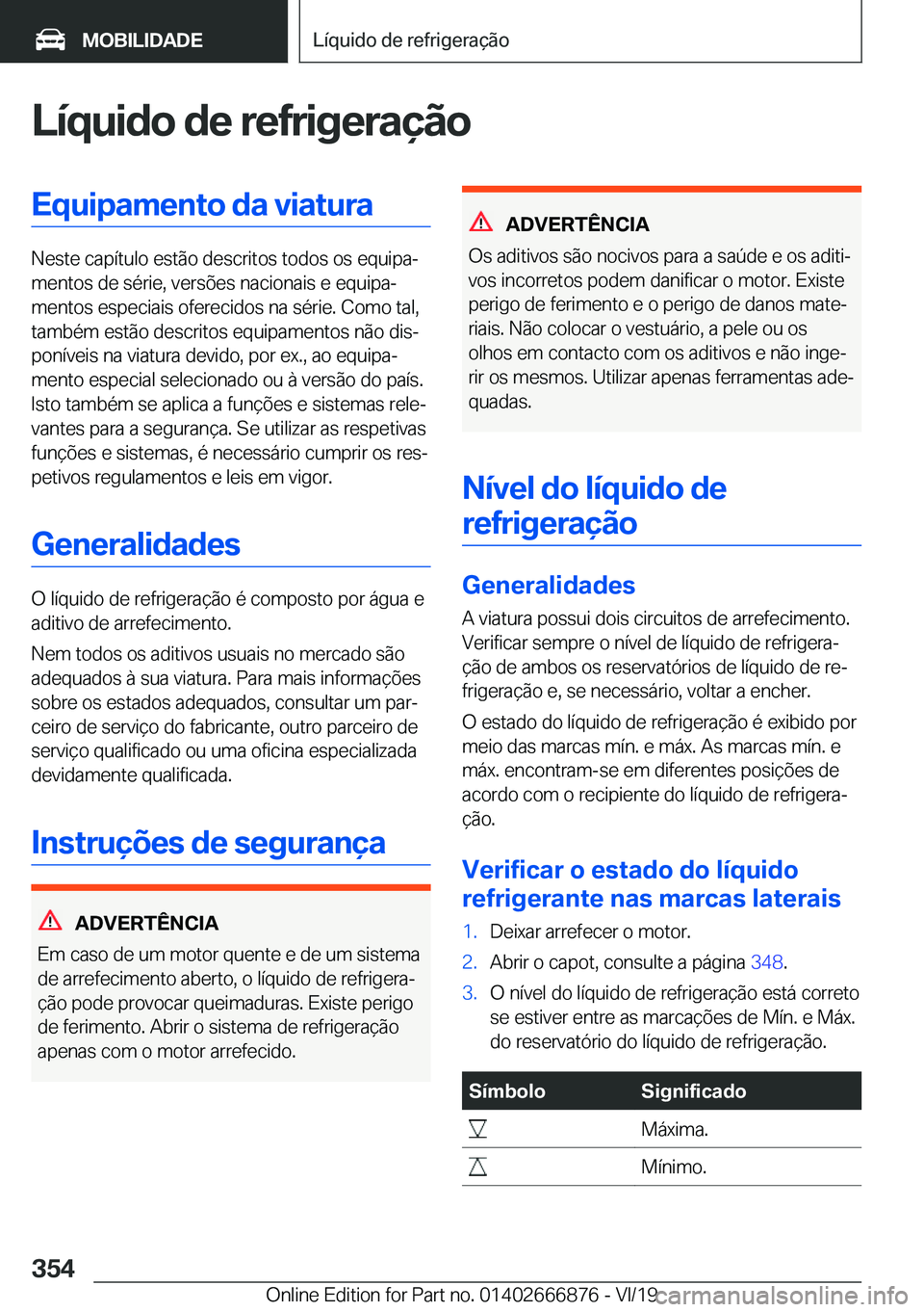 BMW X4 M 2020  Manual do condutor (in Portuguese) �L�