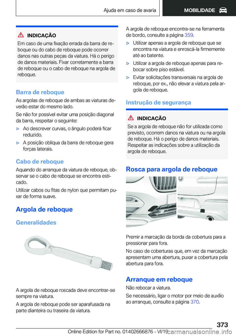 BMW X4 M 2020  Manual do condutor (in Portuguese) �I�N�D�I�C�A�