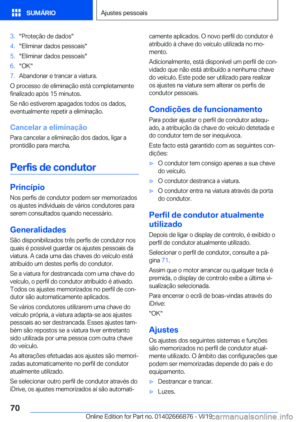 BMW X4 M 2020  Manual do condutor (in Portuguese) �3�.��P�r�o�t�e�