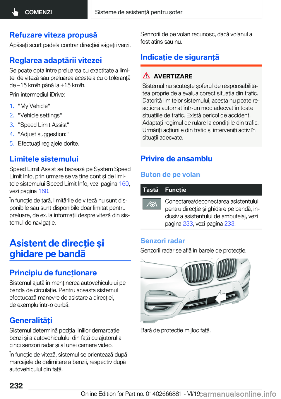 BMW X4 M 2020  Ghiduri De Utilizare (in Romanian) �R�e�f�u�z�a�r�e��v�i�t�e�z�a��p�r�o�p�u�s�ă
�A�p�
