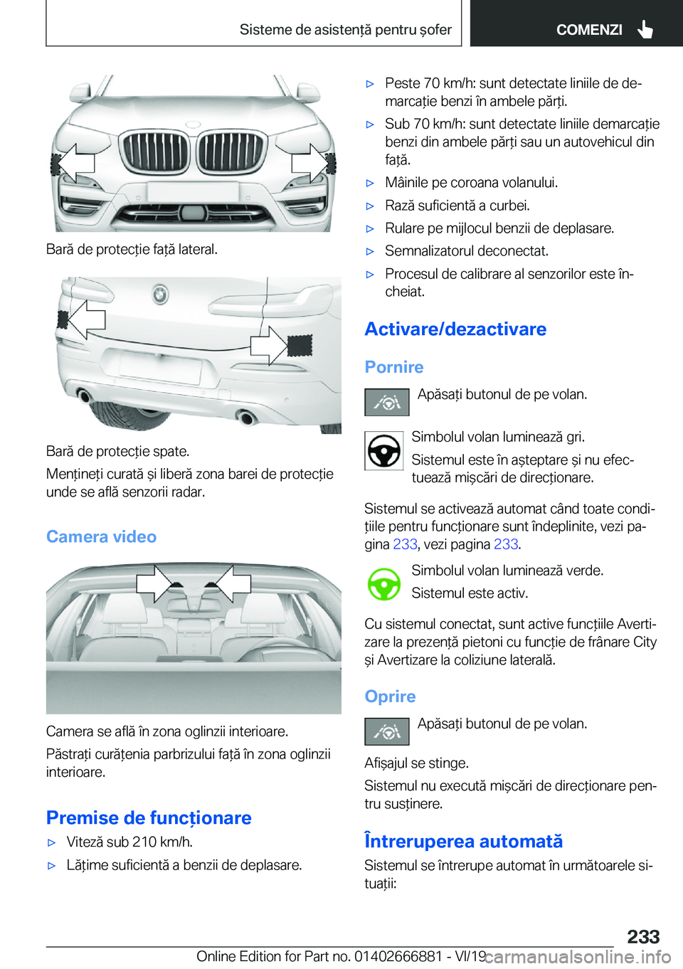 BMW X4 M 2020  Ghiduri De Utilizare (in Romanian) �B�a�r�