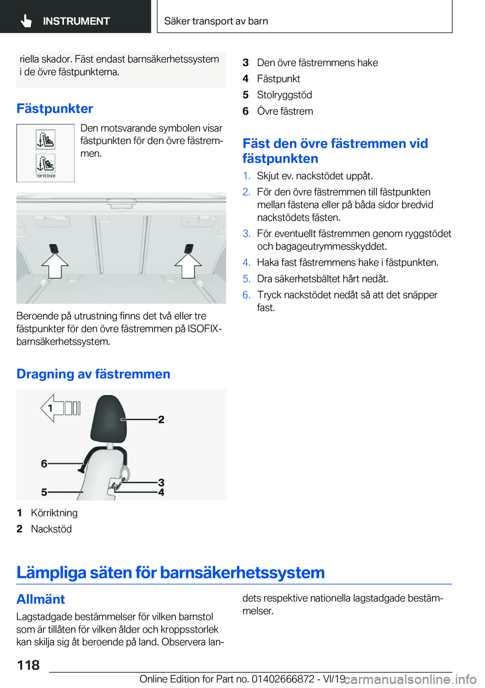BMW X4 M 2020  InstruktionsbÖcker (in Swedish) �r�i�e�l�l�a��s�k�a�d�o�r�.��F�ä�s�t��e�n�d�a�s�t��b�a�r�n�s�ä�k�e�r�h�e�t�s�s�y�s�t�e�m�i��d�e��
