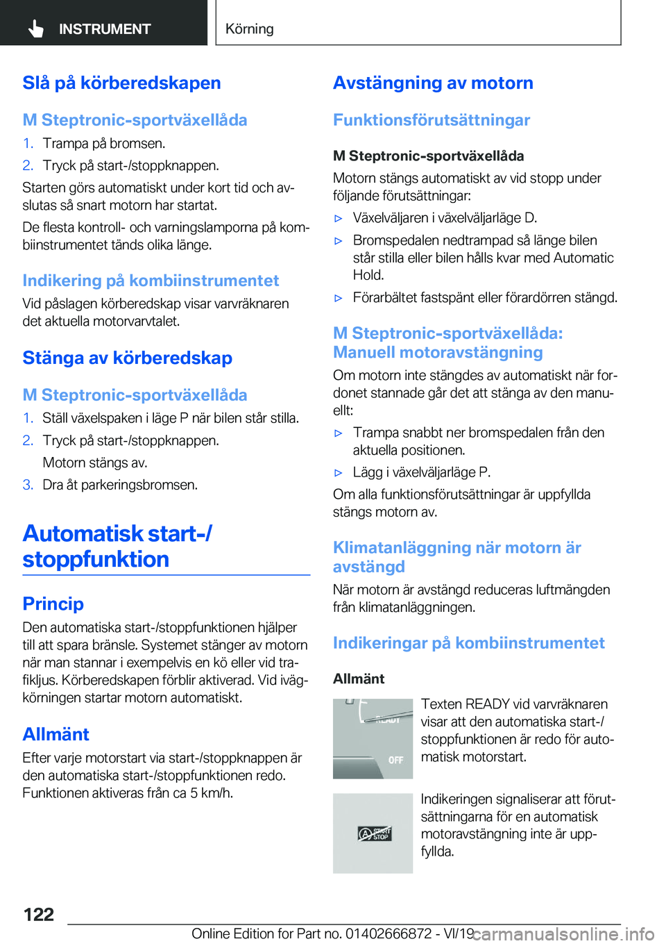 BMW X4 M 2020  InstruktionsbÖcker (in Swedish) �S�l�å��p�å��k�