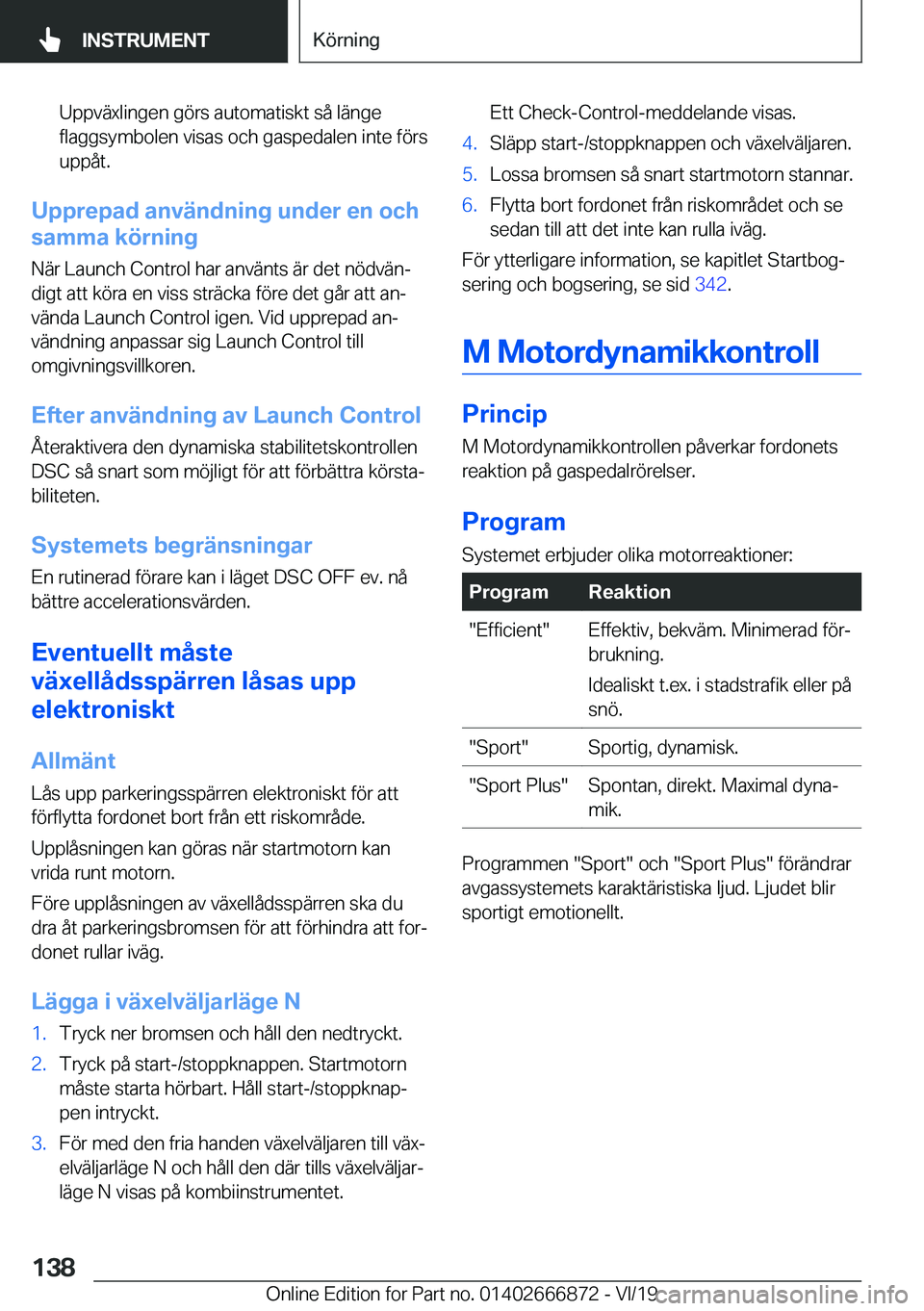 BMW X4 M 2020  InstruktionsbÖcker (in Swedish) �U�p�p�v�ä�x�l�i�n�g�e�n��g�