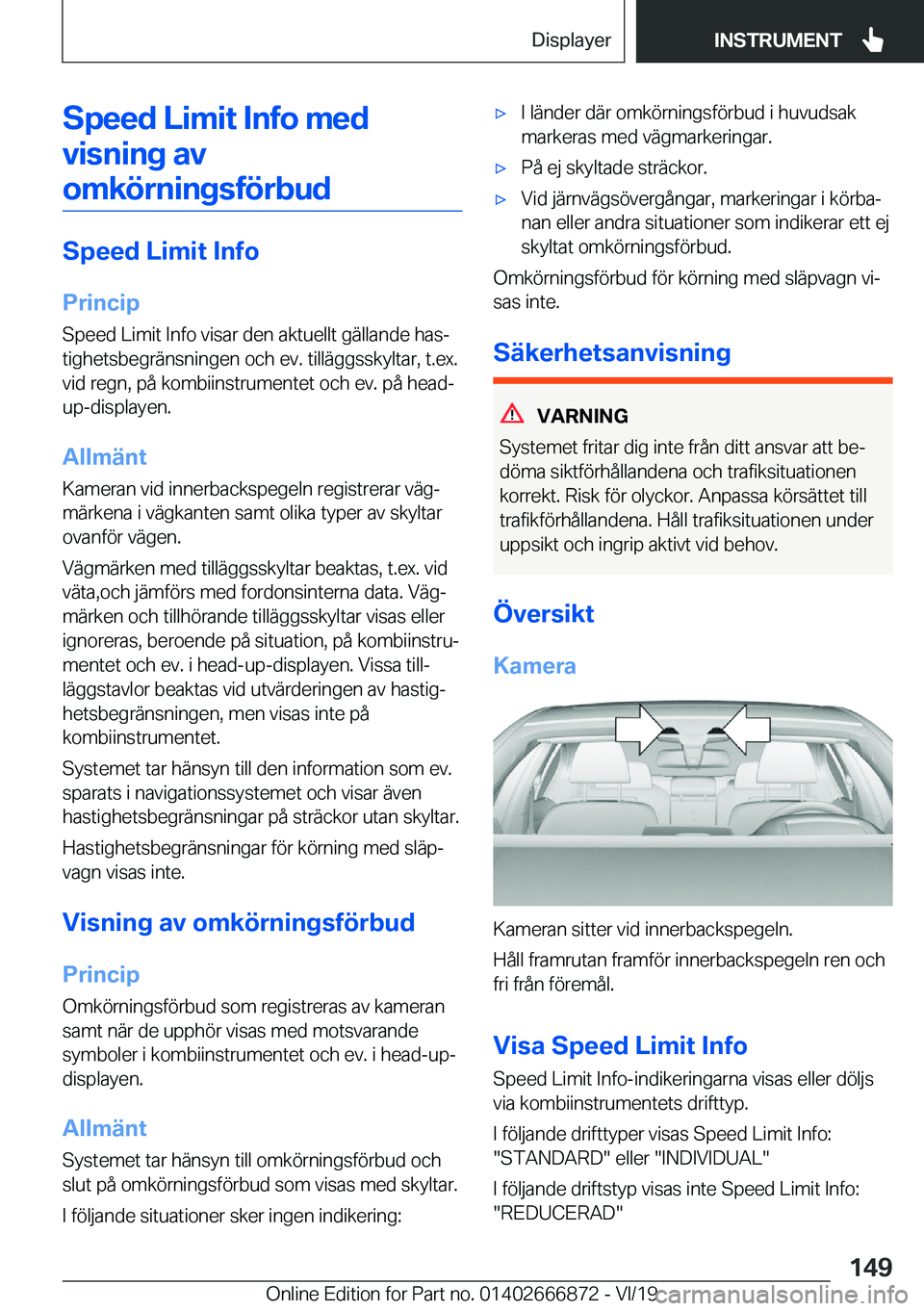 BMW X4 M 2020  InstruktionsbÖcker (in Swedish) �S�p�e�e�d��L�i�m�i�t��I�n�f�o��m�e�d�v�i�s�n�i�n�g��a�v
�o�m�k�