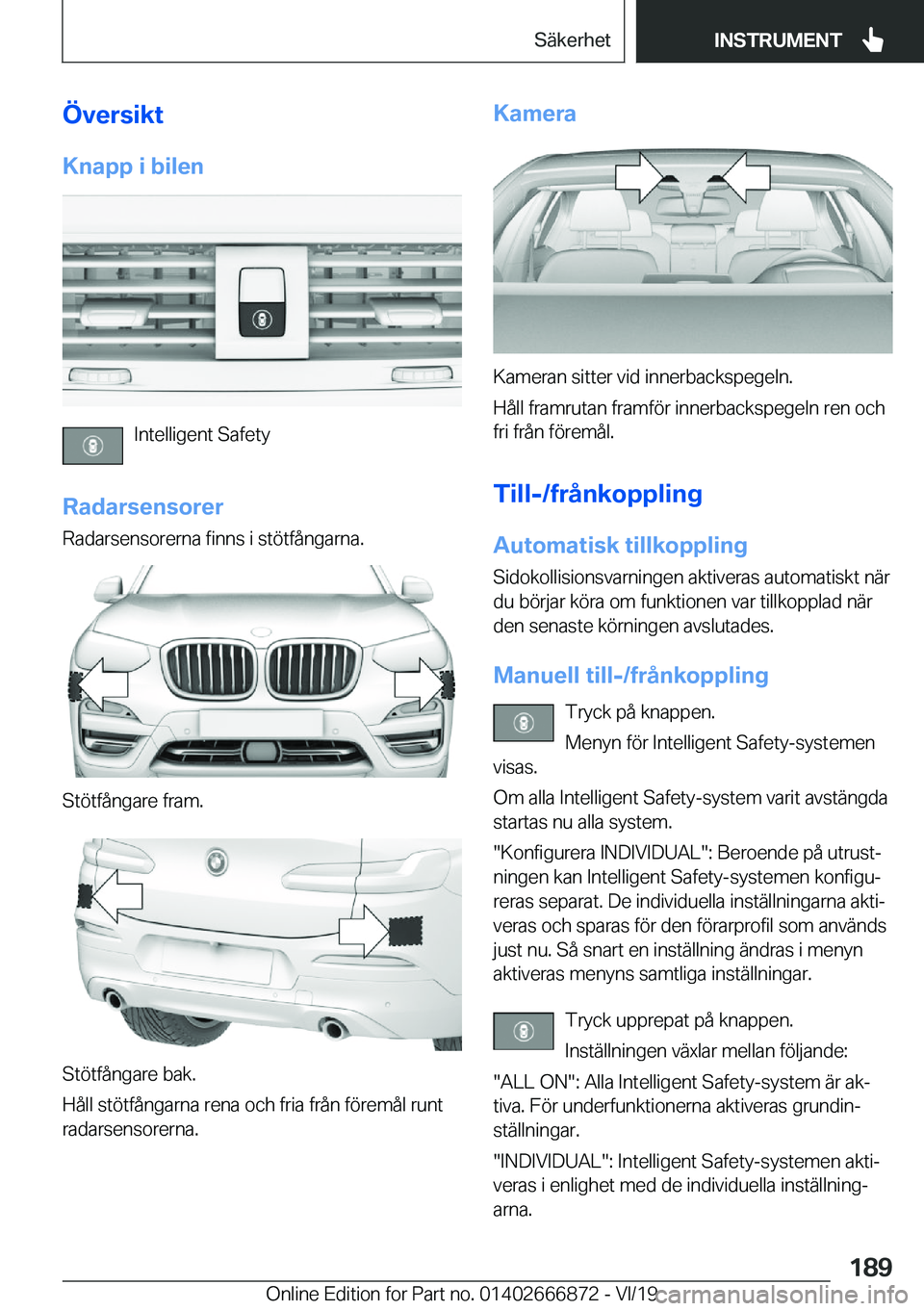 BMW X4 M 2020  InstruktionsbÖcker (in Swedish) �