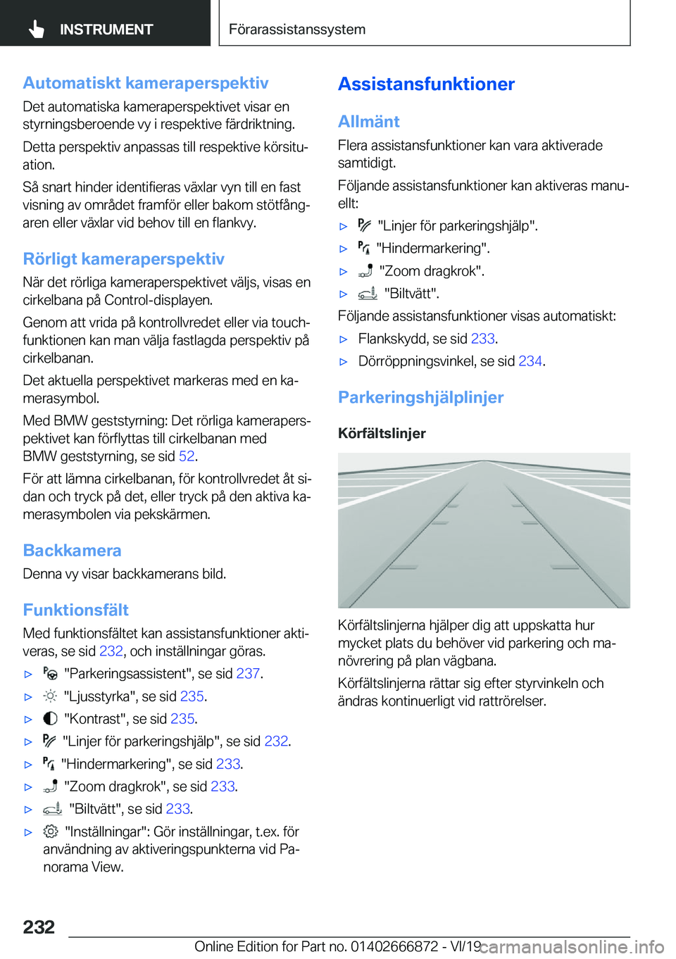 BMW X4 M 2020  InstruktionsbÖcker (in Swedish) �A�u�t�o�m�a�t�i�s�k�t��k�a�m�e�r�a�p�e�r�s�p�e�k�t�i�v
�D�e�t��a�u�t�o�m�a�t�i�s�k�a��k�a�m�e�r�a�p�e�r�s�p�e�k�t�i�v�e�t��v�i�s�a�r��e�n
�s�t�y�r�n�i�n�g�s�b�e�r�o�e�n�d�e��v�y��i��r�e�s�p�e