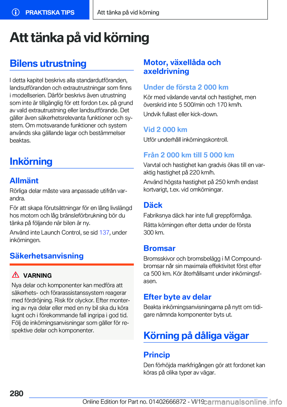 BMW X4 M 2020  InstruktionsbÖcker (in Swedish) �A�t�t��t�ä�n�k�a��p�å��v�i�d��k�