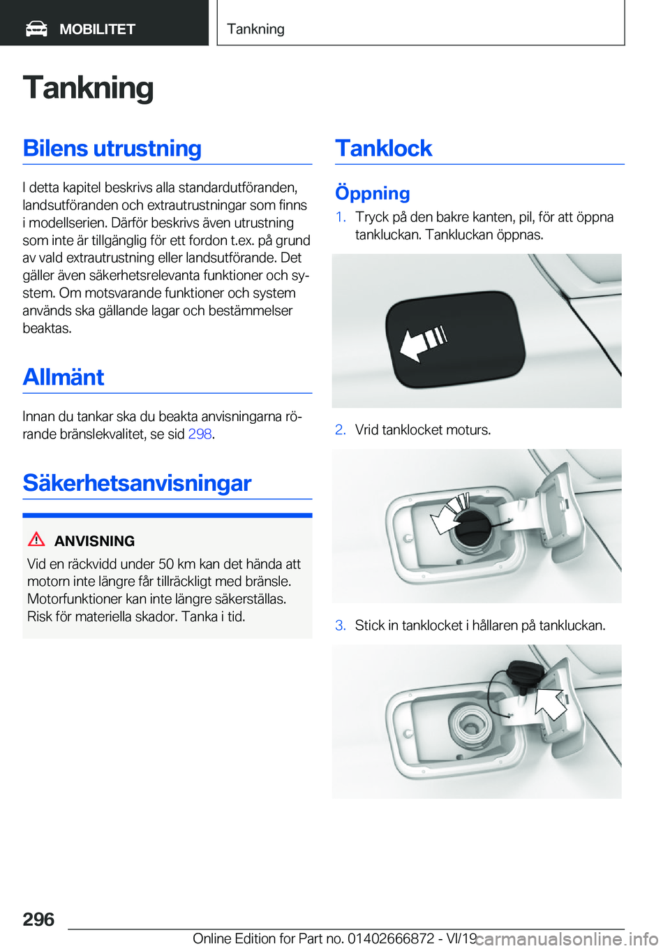 BMW X4 M 2020  InstruktionsbÖcker (in Swedish) �T�a�n�k�n�i�n�g�B�i�l�e�n�s��u�t�r�u�s�t�n�i�n�g
�I��d�e�t�t�a��k�a�p�i�t�e�l��b�e�s�k�r�i�v�s��a�l�l�a��s�t�a�n�d�a�r�d�u�t�f�