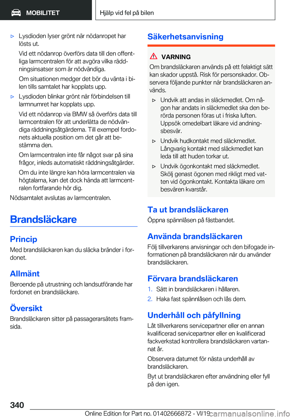 BMW X4 M 2020  InstruktionsbÖcker (in Swedish) 'x�L�y�s�d�i�o�d�e�n��l�y�s�e�r��g�r�