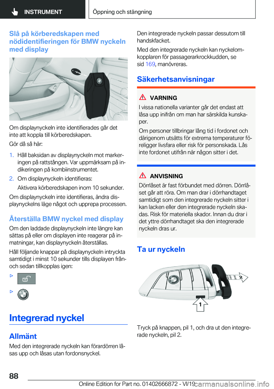 BMW X4 M 2020  InstruktionsbÖcker (in Swedish) �S�l�å��p�å��k�