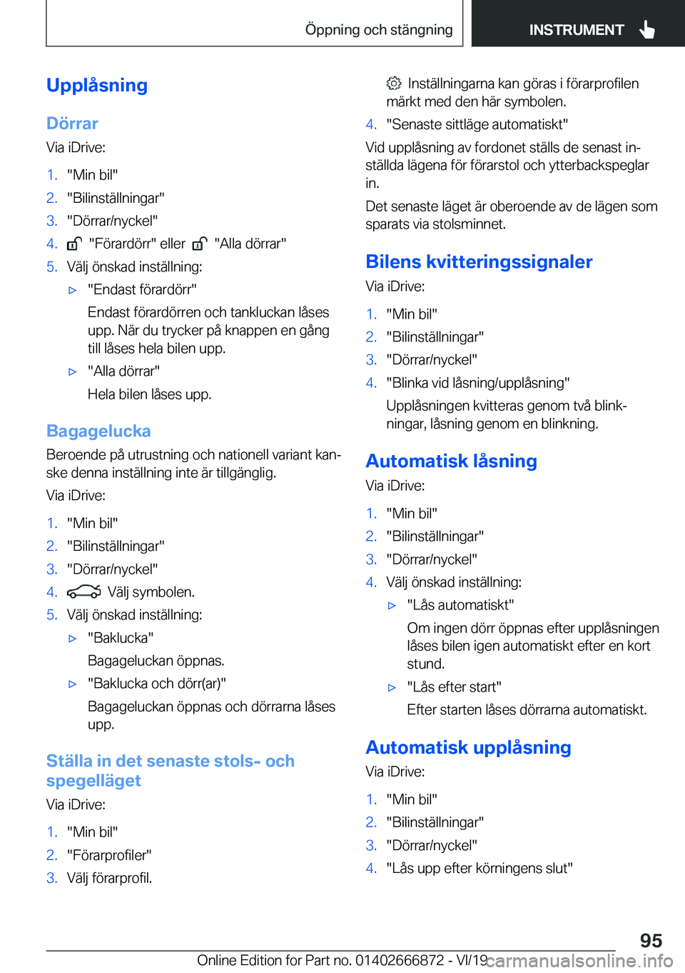 BMW X4 M 2020  InstruktionsbÖcker (in Swedish) �U�p�p�l�å�s�n�i�n�g
�D�