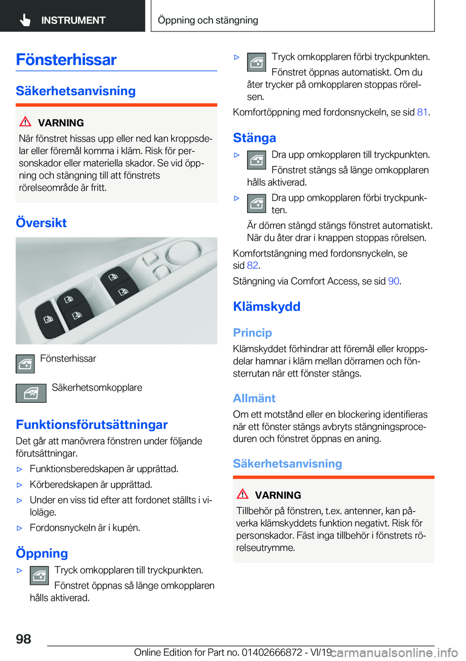 BMW X4 M 2020  InstruktionsbÖcker (in Swedish) �F�