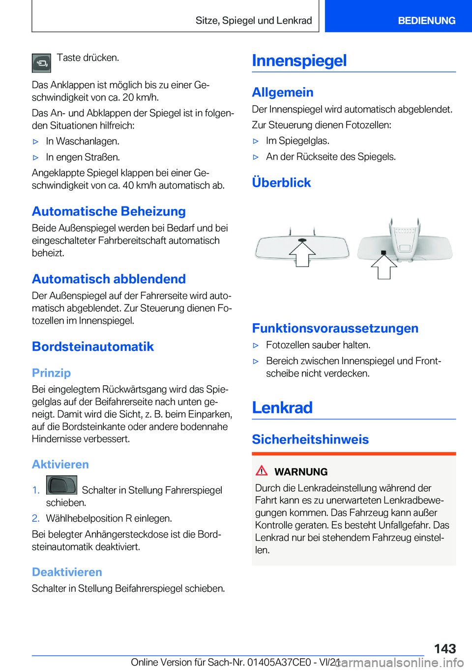 BMW X5 2022  Betriebsanleitungen (in German) �T�a�s�t�e��d�r�