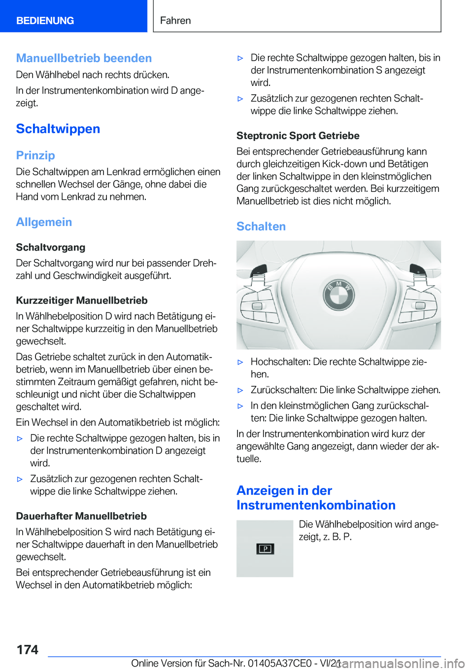 BMW X5 2022  Betriebsanleitungen (in German) �M�a�n�u�e�l�l�b�e�t�r�i�e�b��b�e�e�n�d�e�n�D�e�n��W�