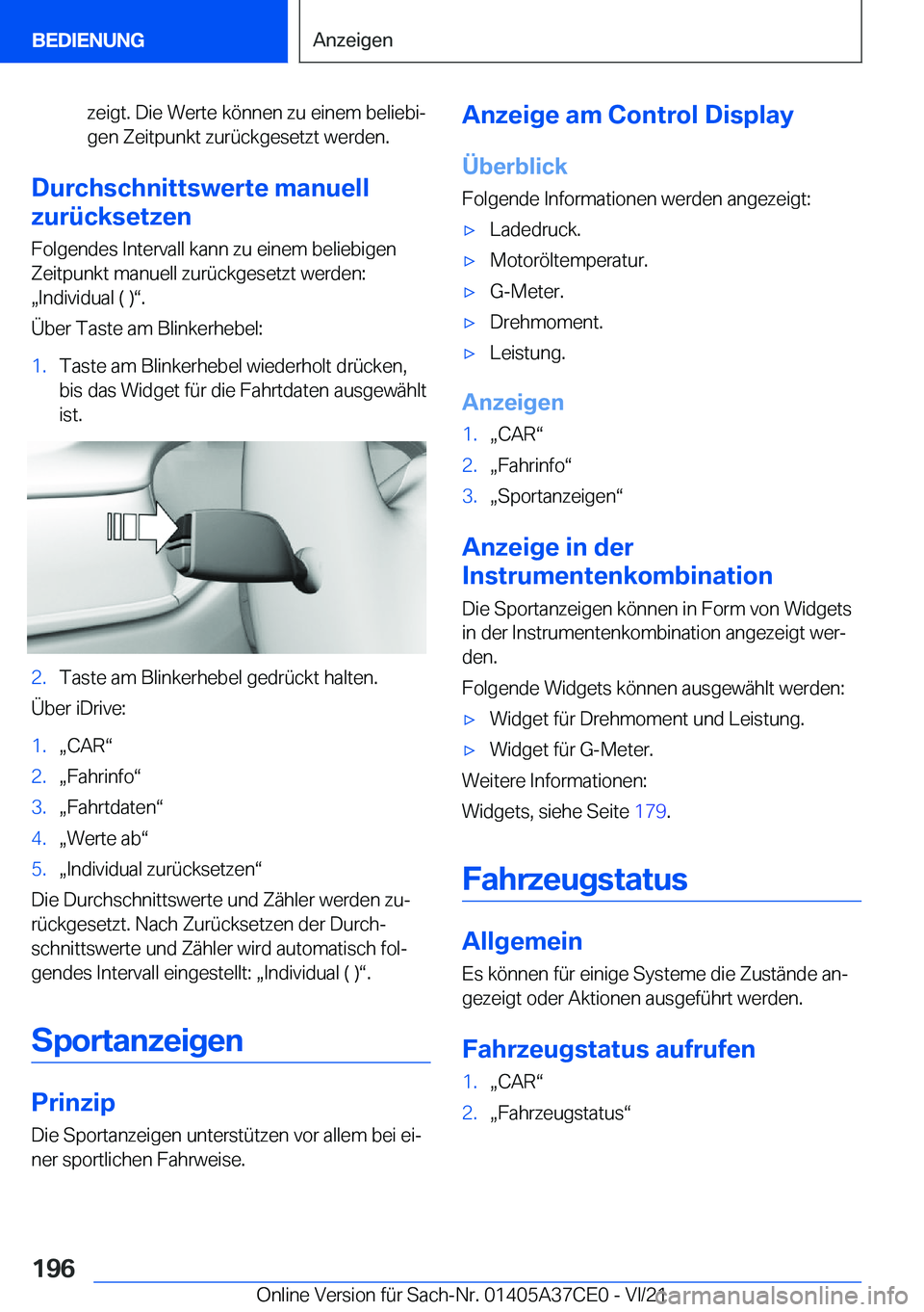 BMW X5 2022  Betriebsanleitungen (in German) �z�e�i�g�t�.��D�i�e��W�e�r�t�e��k�