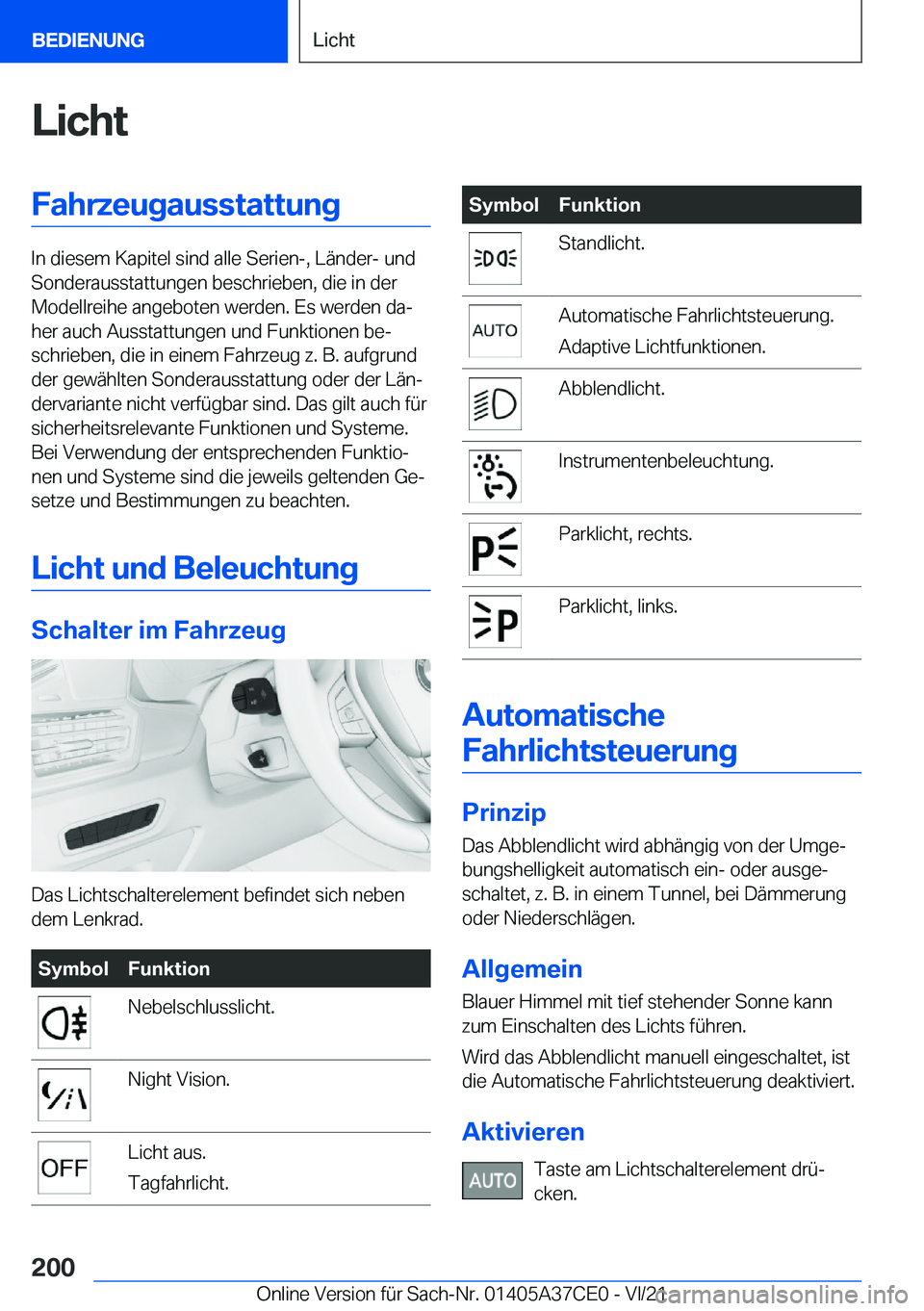 BMW X5 2022  Betriebsanleitungen (in German) �L�i�c�h�t�F�a�h�r�z�e�u�g�a�u�s�s�t�a�t�t�u�n�g
�I�n��d�i�e�s�e�m��K�a�p�i�t�e�l��s�i�n�d��a�l�l�e��S�e�r�i�e�n�-�,��L�