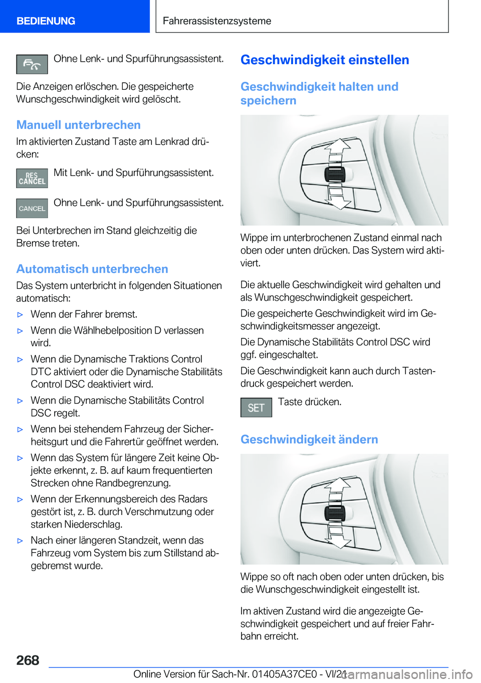 BMW X5 2022  Betriebsanleitungen (in German) �O�h�n�e��L�e�n�k�-��u�n�d��S�p�u�r�f�