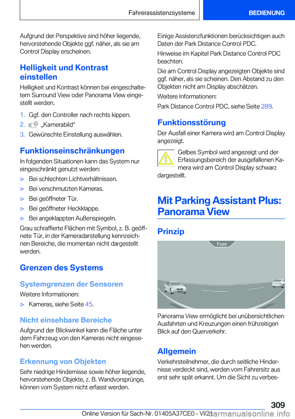 BMW X5 2022  Betriebsanleitungen (in German) �A�u�f�g�r�u�n�d��d�e�r��P�e�r�s�p�e�k�t�i�v�e��s�i�n�d��h�