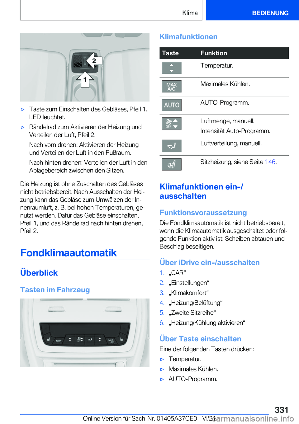 BMW X5 2022  Betriebsanleitungen (in German) x�T�a�s�t�e��z�u�m��E�i�n�s�c�h�a�l�t�e�n��d�e�s��G�e�b�l�