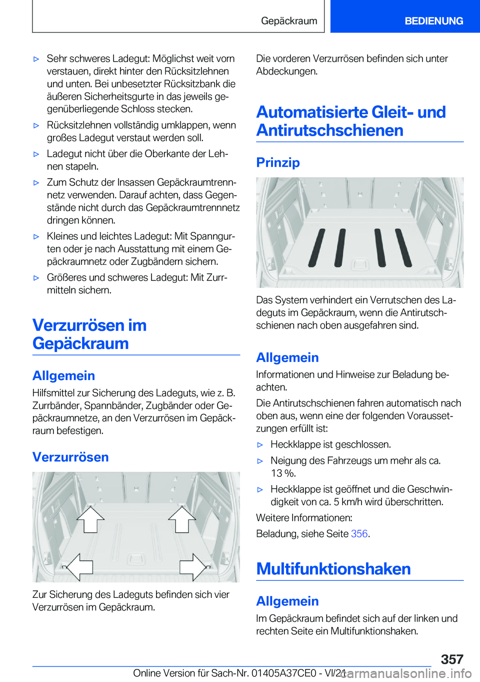 BMW X5 2022  Betriebsanleitungen (in German) x�S�e�h�r��s�c�h�w�e�r�e�s��L�a�d�e�g�u�t�:��M�