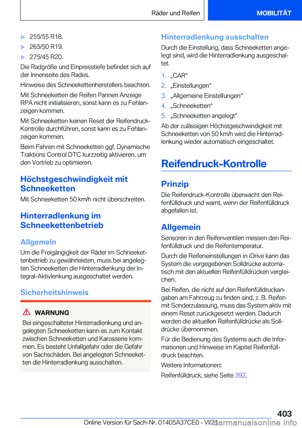 BMW X5 2022  Betriebsanleitungen (in German) x�2�5�5�/�5�5��R�1�8�.x�2�6�5�/�5�0��R�1�9�.x�2�7�5�/�4�5��R�2�0�.
�D�i�e��R�a�d�g�r�