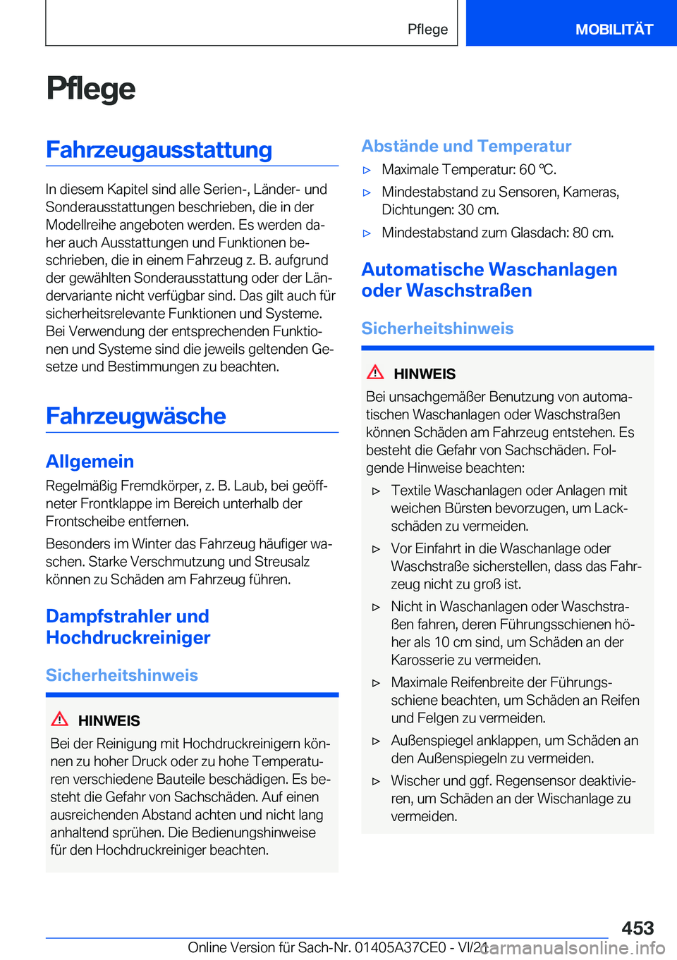 BMW X5 2022  Betriebsanleitungen (in German) �P�f�l�e�g�e�F�a�h�r�z�e�u�g�a�u�s�s�t�a�t�t�u�n�g
�I�n��d�i�e�s�e�m��K�a�p�i�t�e�l��s�i�n�d��a�l�l�e��S�e�r�i�e�n�-�,��L�