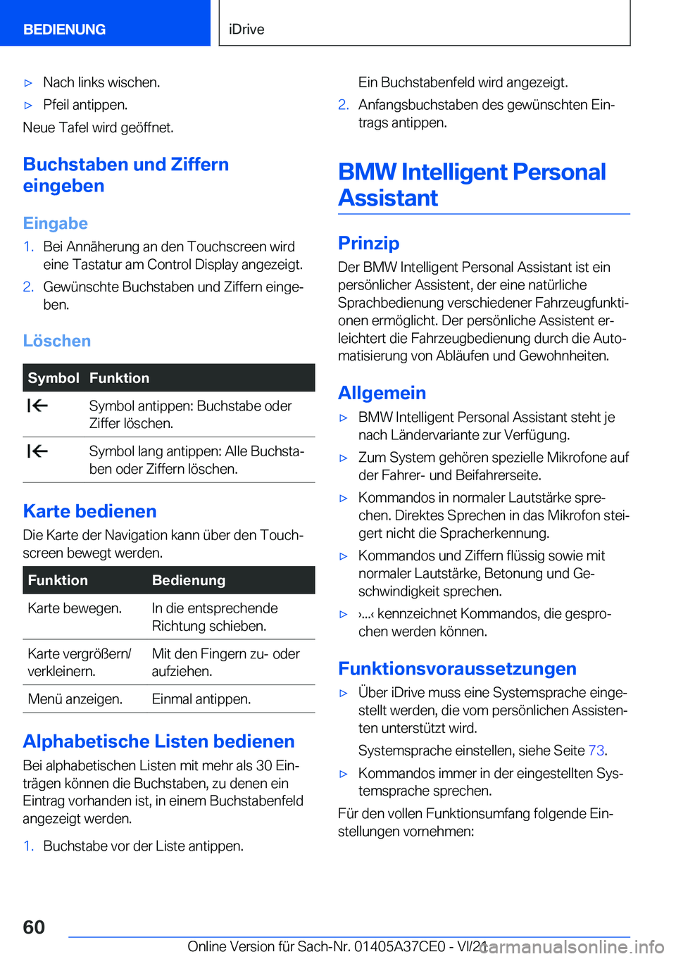 BMW X5 2022  Betriebsanleitungen (in German) x�N�a�c�h��l�i�n�k�s��w�i�s�c�h�e�n�.x�P�f�e�i�l��a�n�t�i�p�p�e�n�.
�N�e�u�e��T�a�f�e�l��w�i�r�d��g�e�