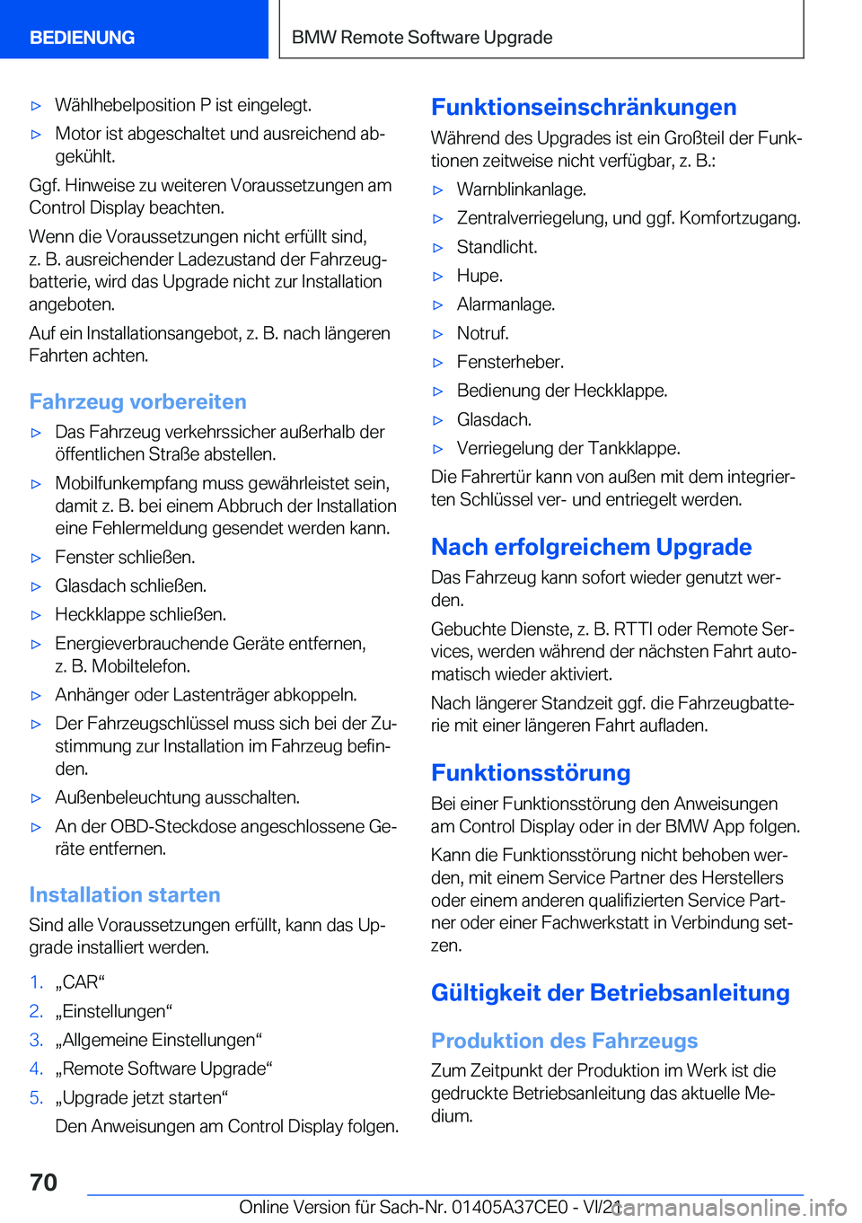 BMW X5 2022  Betriebsanleitungen (in German) x�W�