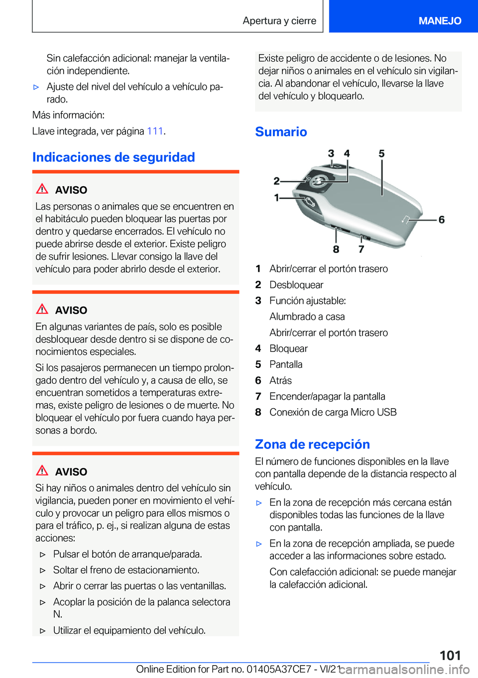 BMW X5 2022  Manuales de Empleo (in Spanish) �S�i�n��c�a�l�e�f�a�c�c�i�
