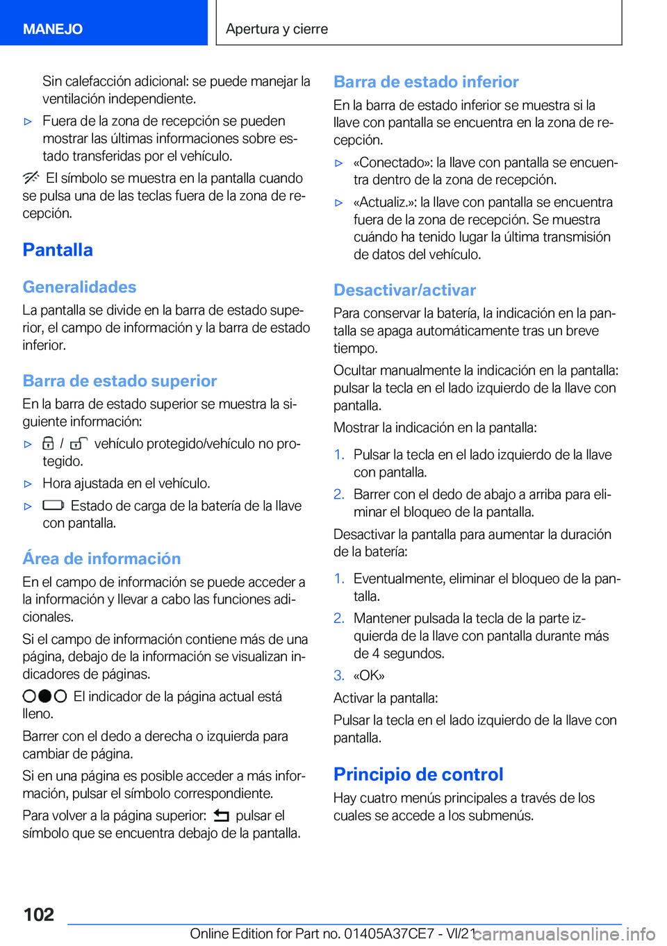 BMW X5 2022  Manuales de Empleo (in Spanish) �S�i�n��c�a�l�e�f�a�c�c�i�