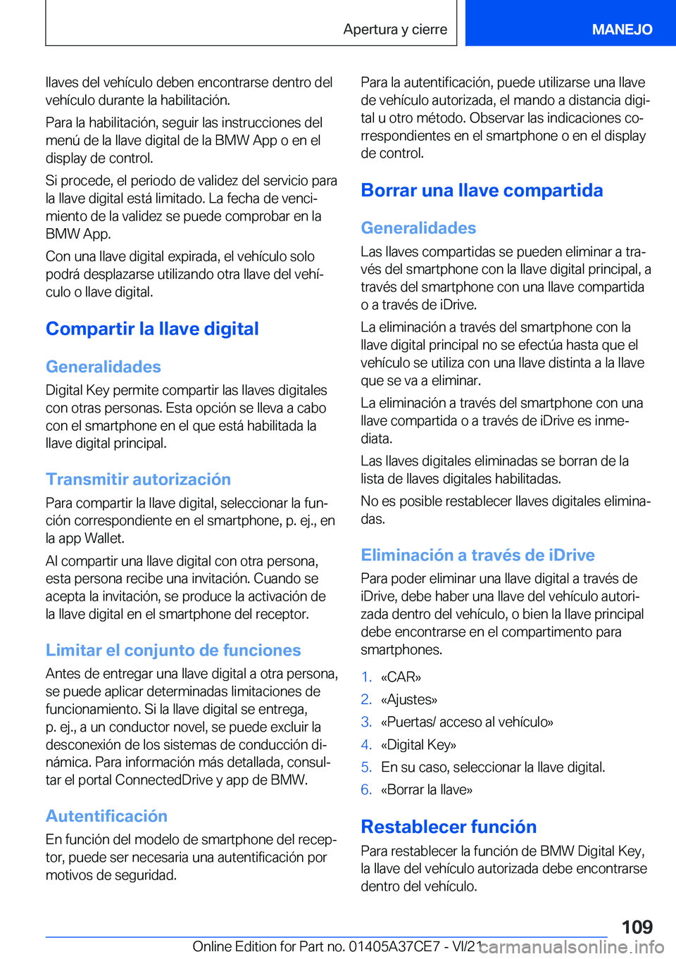 BMW X5 2022  Manuales de Empleo (in Spanish) �l�l�a�v�e�s��d�e�l��v�e�h�