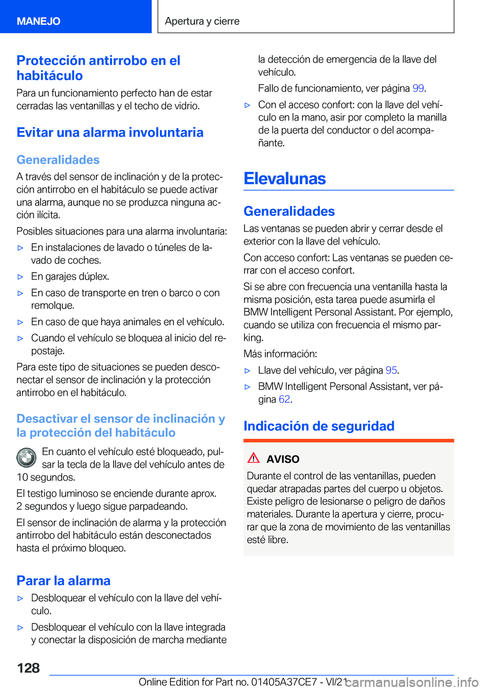 BMW X5 2022  Manuales de Empleo (in Spanish) �P�r�o�t�e�c�c�i�