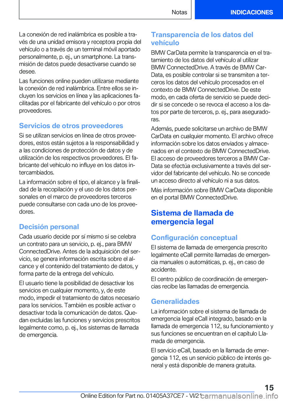 BMW X5 2022  Manuales de Empleo (in Spanish) �L�a��c�o�n�e�x�i�