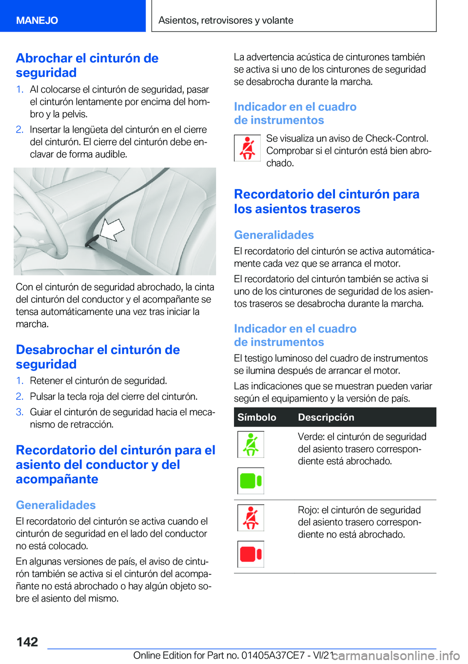 BMW X5 2022  Manuales de Empleo (in Spanish) �A�b�r�o�c�h�a�r��e�l��c�i�n�t�u�r�