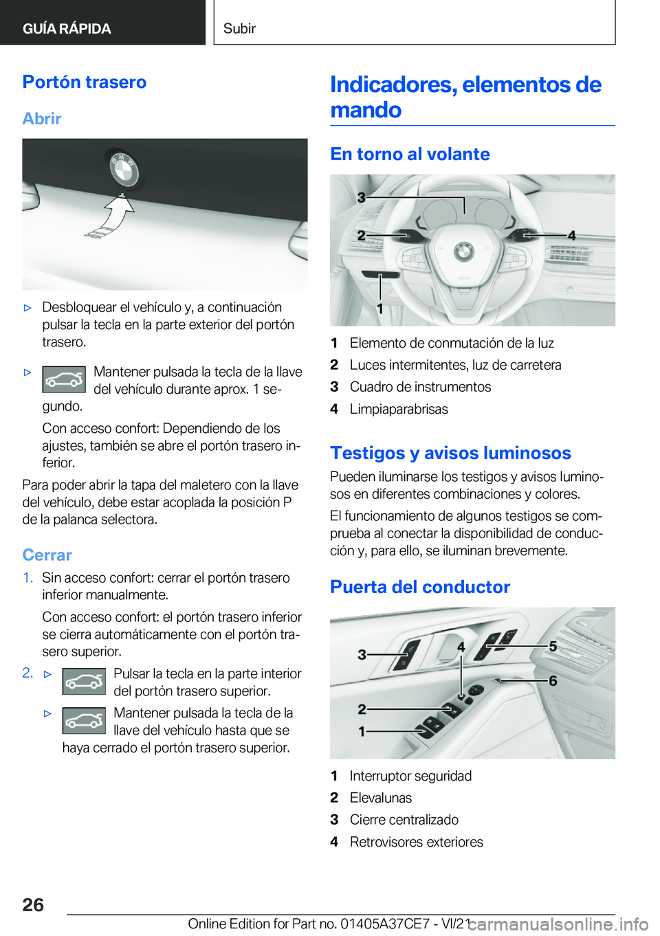 BMW X5 2022  Manuales de Empleo (in Spanish) �P�o�r�t�