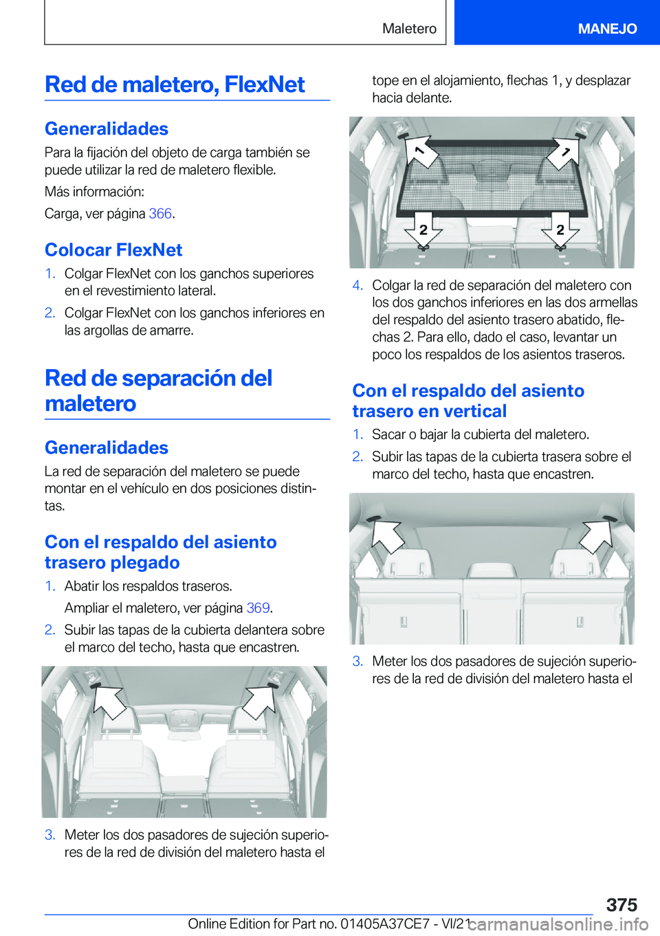 BMW X5 2022  Manuales de Empleo (in Spanish) �R�e�d��d�e��m�a�l�e�t�e�r�o�,��F�l�e�x�N�e�t
�G�e�n�e�r�a�l�i�d�a�d�e�s
�P�a�r�a��l�a��f�i�j�a�c�i�