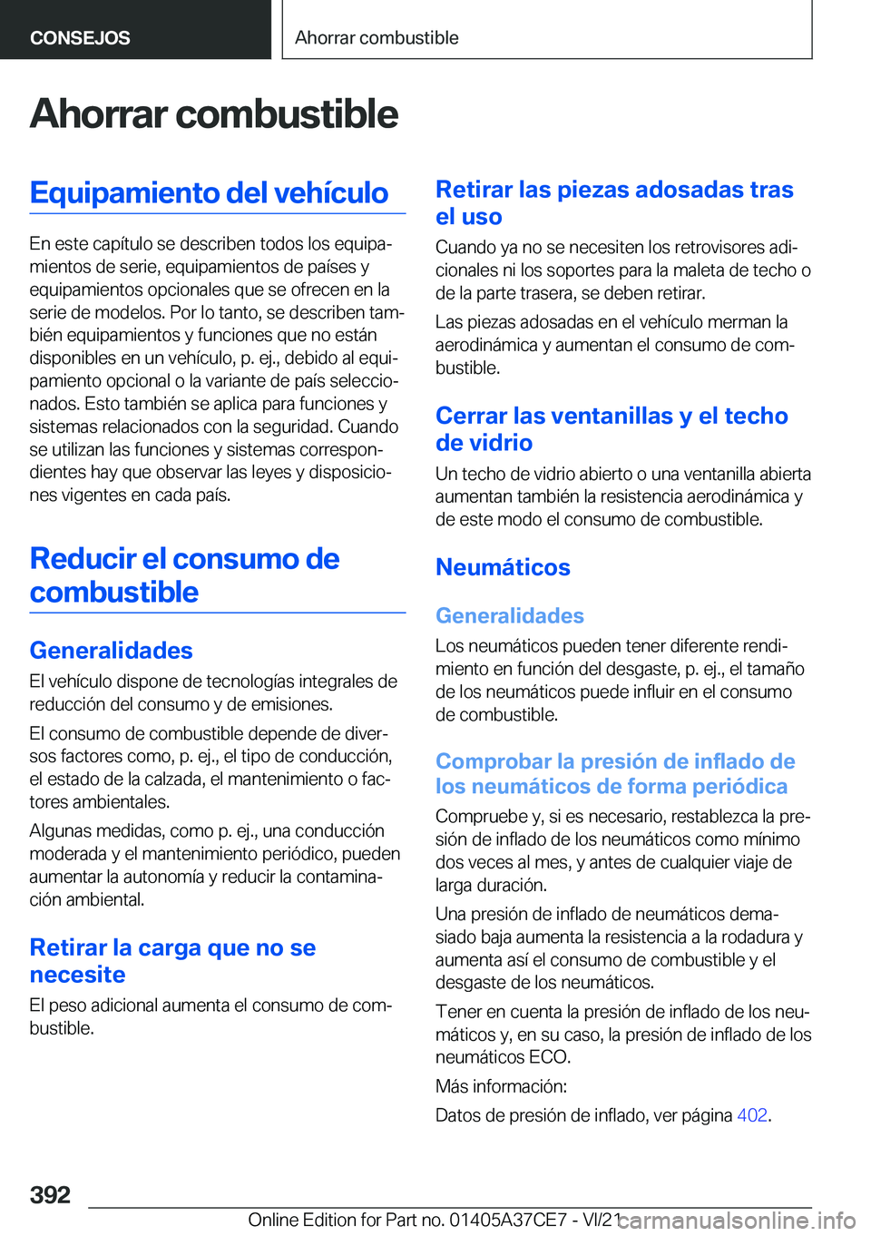 BMW X5 2022  Manuales de Empleo (in Spanish) �A�h�o�r�r�a�r��c�o�m�b�u�s�t�i�b�l�e�E�q�u�i�p�a�m�i�e�n�t�o��d�e�l��v�e�h�