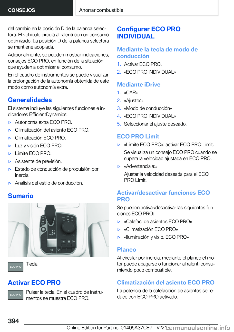 BMW X5 2022  Manuales de Empleo (in Spanish) �d�e�l��c�a�m�b�i�o��e�n��l�a��p�o�s�i�c�i�