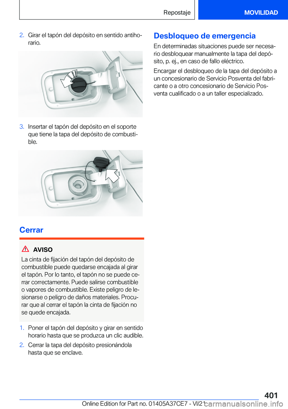 BMW X5 2022  Manuales de Empleo (in Spanish) �2�.�G�i�r�a�r��e�l��t�a�p�