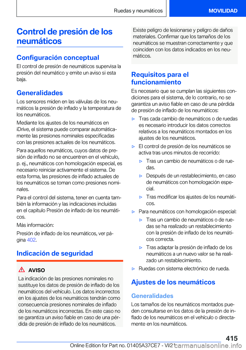 BMW X5 2022  Manuales de Empleo (in Spanish) �C�o�n�t�r�o�l��d�e��p�r�e�s�i�