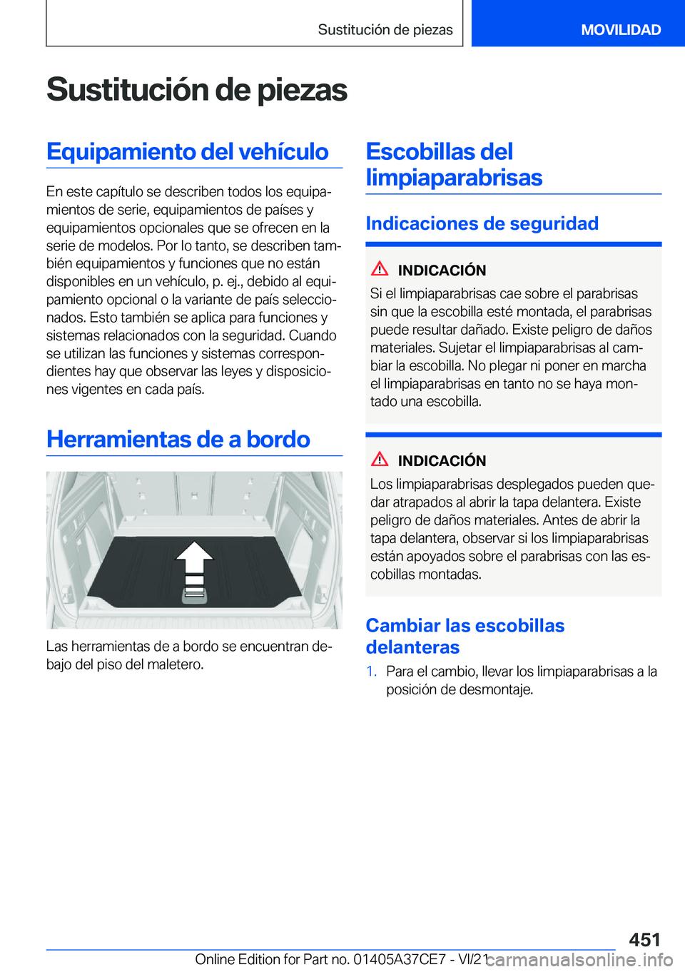 BMW X5 2022  Manuales de Empleo (in Spanish) �S�u�s�t�i�t�u�c�i�
