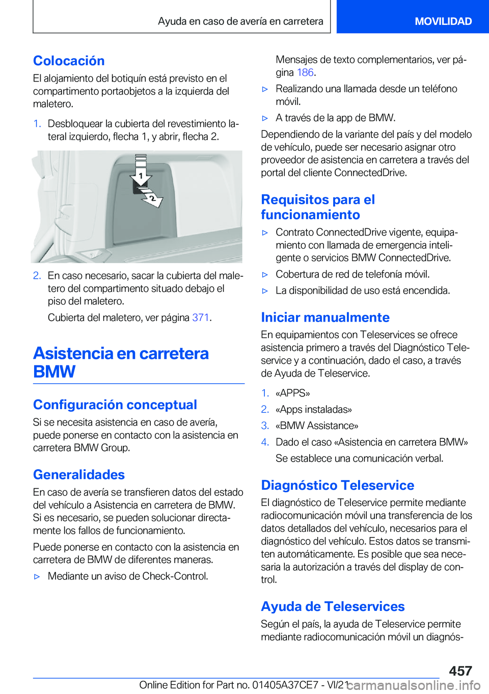 BMW X5 2022  Manuales de Empleo (in Spanish) �C�o�l�o�c�a�c�i�
