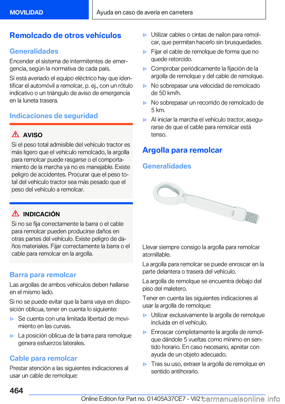 BMW X5 2022  Manuales de Empleo (in Spanish) �R�e�m�o�l�c�a�d�o��d�e��o�t�r�o�s��v�e�h�