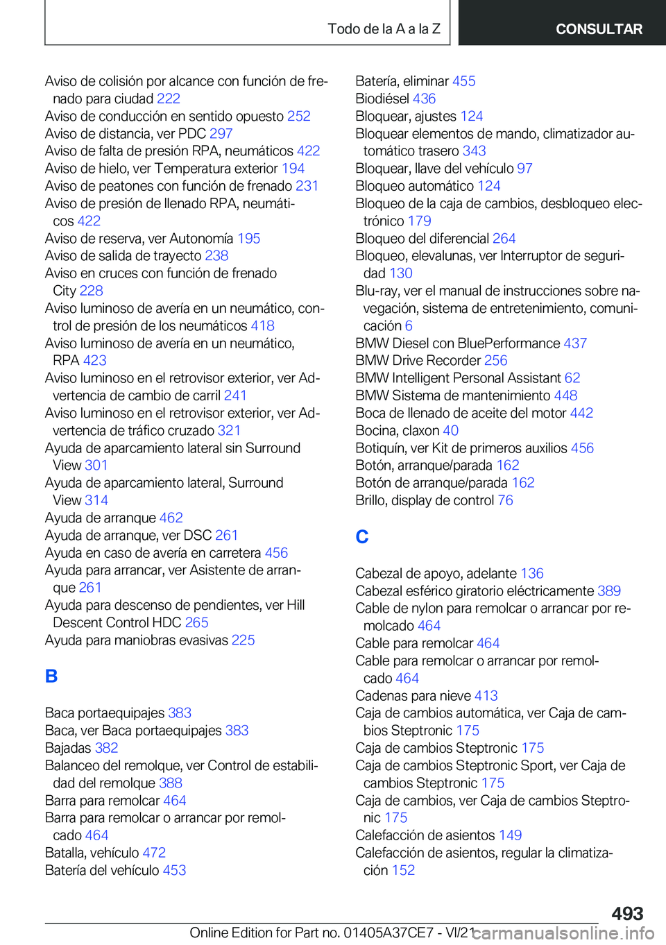 BMW X5 2022  Manuales de Empleo (in Spanish) �A�v�i�s�o��d�e��c�o�l�i�s�i�