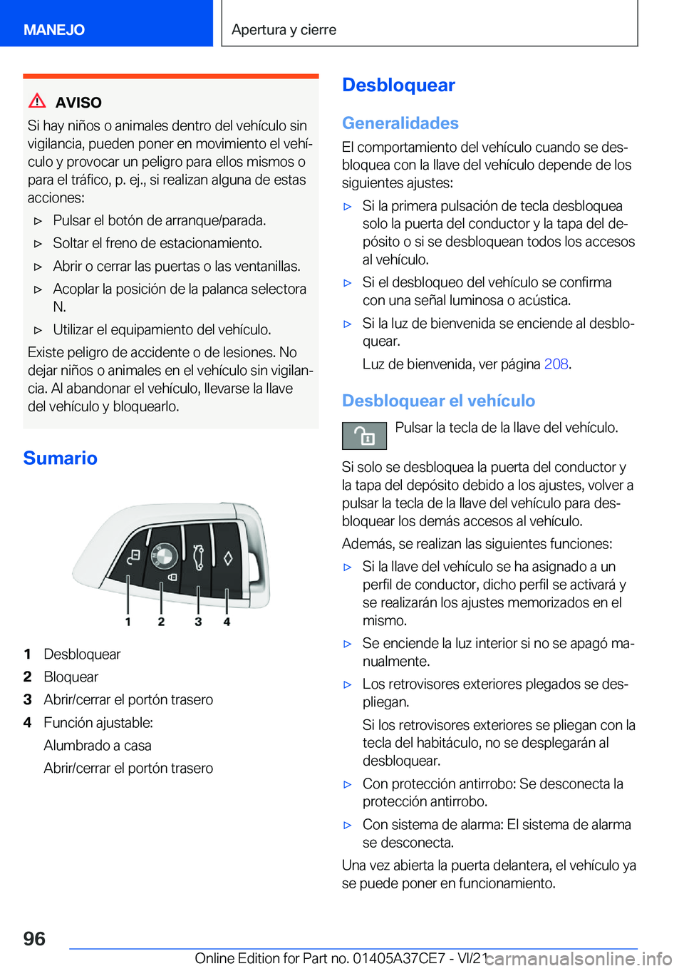 BMW X5 2022  Manuales de Empleo (in Spanish) �A�V�I�S�O
�S�i��h�a�y��n�i�