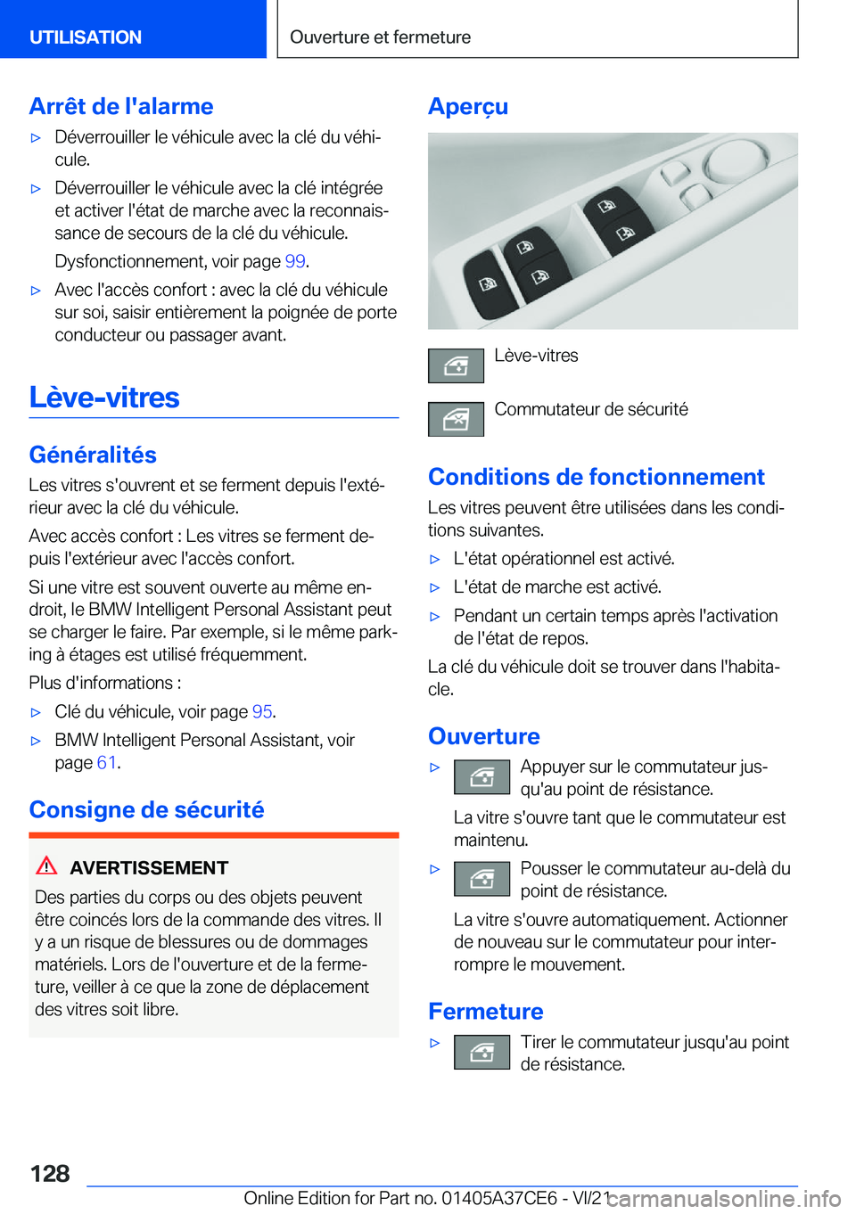 BMW X5 2022  Notices Demploi (in French) �A�r�r�ê�t��d�e��l�'�a�l�a�r�m�e'x�D�é�v�e�r�r�o�u�i�l�l�e�r��l�e��v�é�h�i�c�u�l�e��a�v�e�c��l�a��c�l�é��d�u��v�é�h�ij�c�u�l�e�.'x�D�é�v�e�r�r�o�u�i�l�l�e�r��l�e��v�é�h�